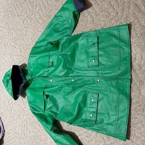 Green, Vintage women’s raincoat S